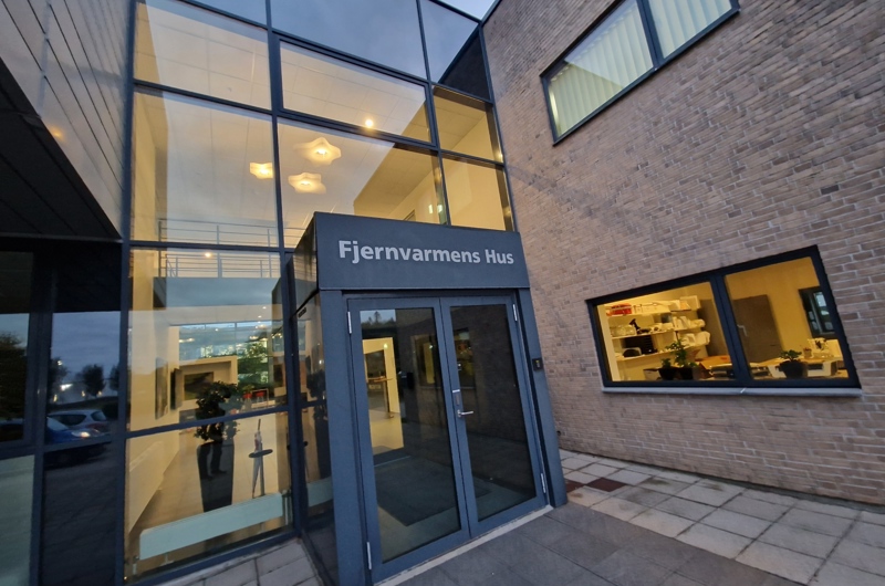 foto af indgangen i fjernvarmens hus