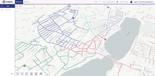 Gradyent platform network source supply area