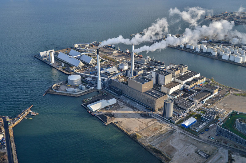 luftfoto af amagerværket